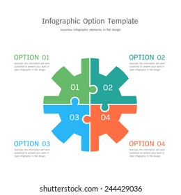 Infographic option template in flat design
