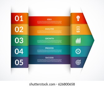 Infographic options banner. Vector template that can be used as a chart, graph, diagram, workflow layout