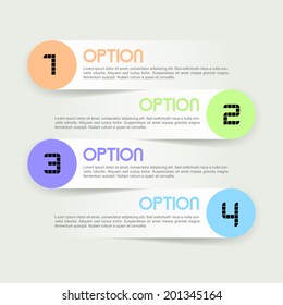 Infographic options banners. Vector template for business design, infographics, presentations. 