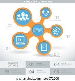 Infographic options - can be used for business - modern geometric vector illustration