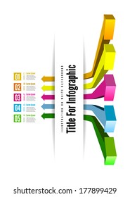 Infographic options with color arrow. Vector illustration