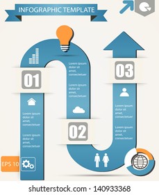 infographic options template eps10