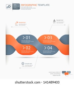 infographic options template eps10
