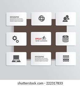 Infographic options template on the grey background
