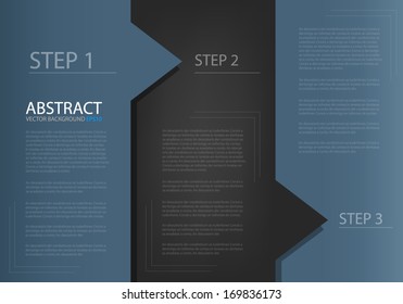 infographic origami modern message board for text and message design , vector