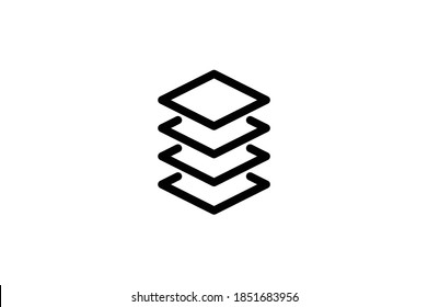 Icono de contorno de infografía - Capa