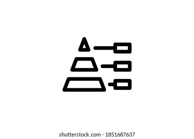 Infographic Outline Icon - Pyramid Item