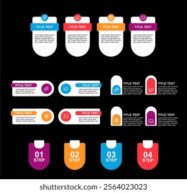 Infographic pack of elements infographic element collection can be used for process diagram presentations