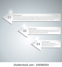 Infographic paper design template - numbers | 3 options - abstract vector