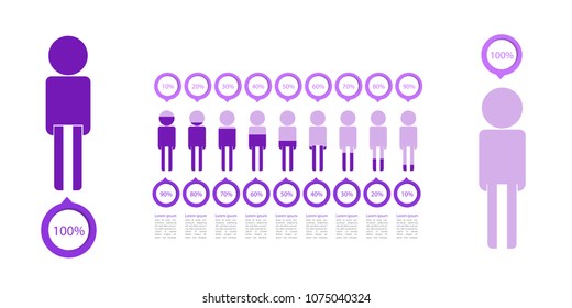 infographic people elements for Business data visualization. Process chart. Abstract elements of graph, diagram with steps, options, parts or processes. Vector business template for presentation. 