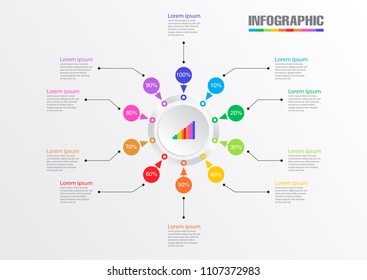 Infographic  percent options,vector illustration,workflow layout,business diagram and design