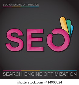 Infographic perfect search engine optimization. Concept with OK hand, vector