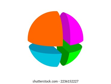 infographic persentation design colour vector 