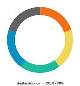 Infographic pie chart. Cycle presentation diagram 5 section. Vector isolated on white background .