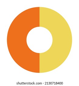 Gráfico gráfico gráfico gráfico gráfico gráfico gráfico gráfico gráfico gráfico gráfico circular. Sección 2 del diagrama de presentación de ciclo. Vector aislado sobre fondo blanco.