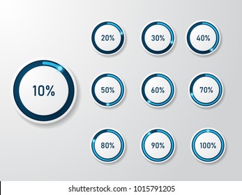 Infographic pie chart templates. Can be used for chart, graph, data visualization, web design. Vector illustration.