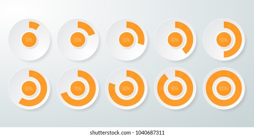 Infographic pie chart templates. Can be used for chart, graph, data visualization, web design. Vector illustration.