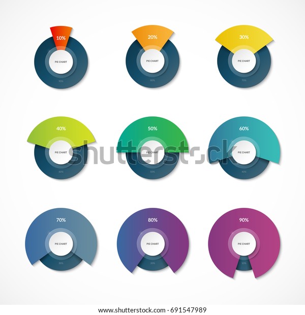 Infographic Pie Chart Templates Share 10 Stock Vector Royalty Free