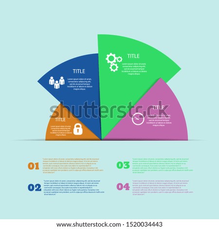Infographic pie design element options  vector  eps 10