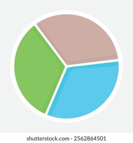 Infographic Pie Graph Vector Sticker. Vector sticker of an infographic pie graph. Great for data visualization and reports