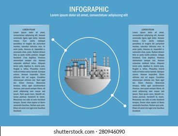 Infographic with plant and 2 options. Vector illustration for business documents, web design, infographics and posters