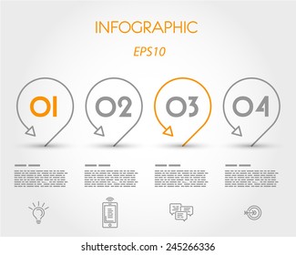 infographic with pointers. infographic concept.