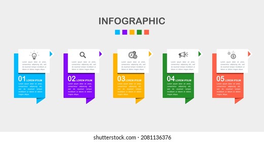 Infografik-Popup-Meldung 5 Schritte-Prozess