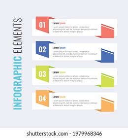 Plantilla de Power Point Infográfico, Elemento Infográfico Moderno Ligero