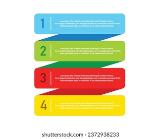 Infographic ppt connecting elements with color variations