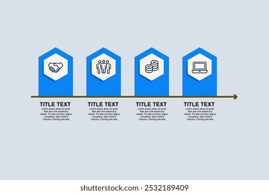 Infographic presentation business steps chart elements template Design