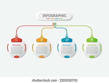 infographic presentation business template Process chart data visualization creative concept steps options