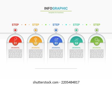 infographic presentation business template Process chart data visualization creative concept steps options