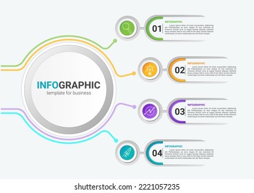 infographic presentation business template Process chart data visualization creative concept steps options