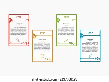 infographic presentation business template Process chart data visualization creative concept steps options