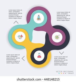 Infographic for presentation. Can be used for website layout vector, numbered banners, diagram.
