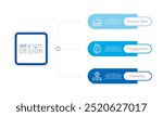 Infographic presentation design of vector 3 step process, presentation, flow chart, data graph