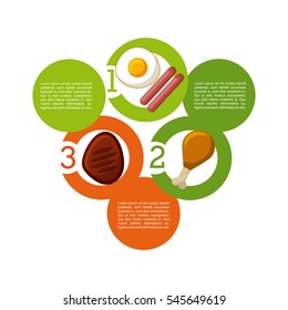 infographic presentation of food. colorful design. vector illustration