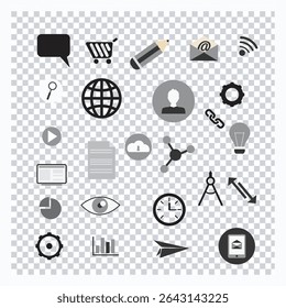 Icono de presentación de infografía Dibujos de Vector de pictogramas