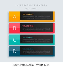 infographic presentation template banner in dark theme