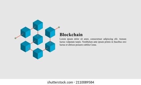 Infographic presentation template of blockchain.