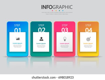  infographic presentation template design,Business concept with 4 steps or processes,can be used for workflow layout, diagram, website,corporate report,advertising, marketing etc.