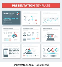 Infographic Presentation Template, Infographic Elements, Business flyer, corporate report, presentation, Marketing, Layout design, Modern flat business Style, Vector design illustration.