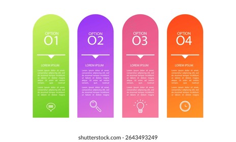 Infographic presentation template with four options