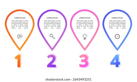 Infographic presentation template with four options