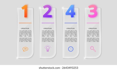 Infographic presentation template with four options