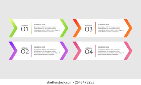 Infographic presentation template with four options