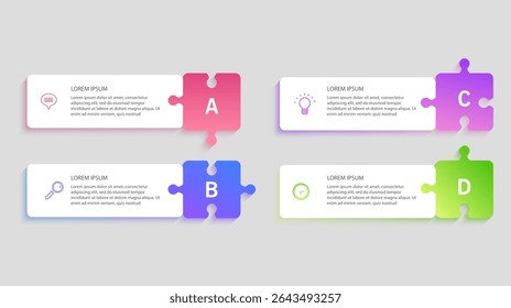 Infographic presentation template with four options
