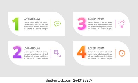 Infographic presentation template with four options