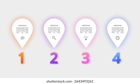 Infographic presentation template with four options