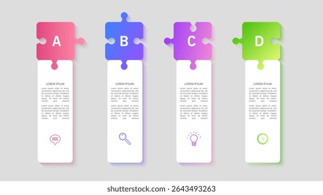 Infographic presentation template with four options